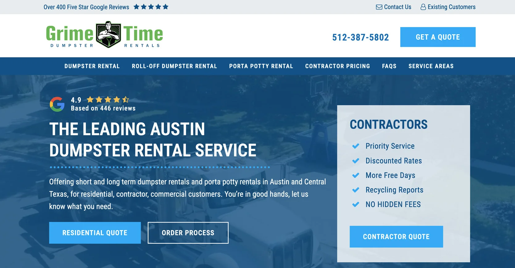 The Grime Time website