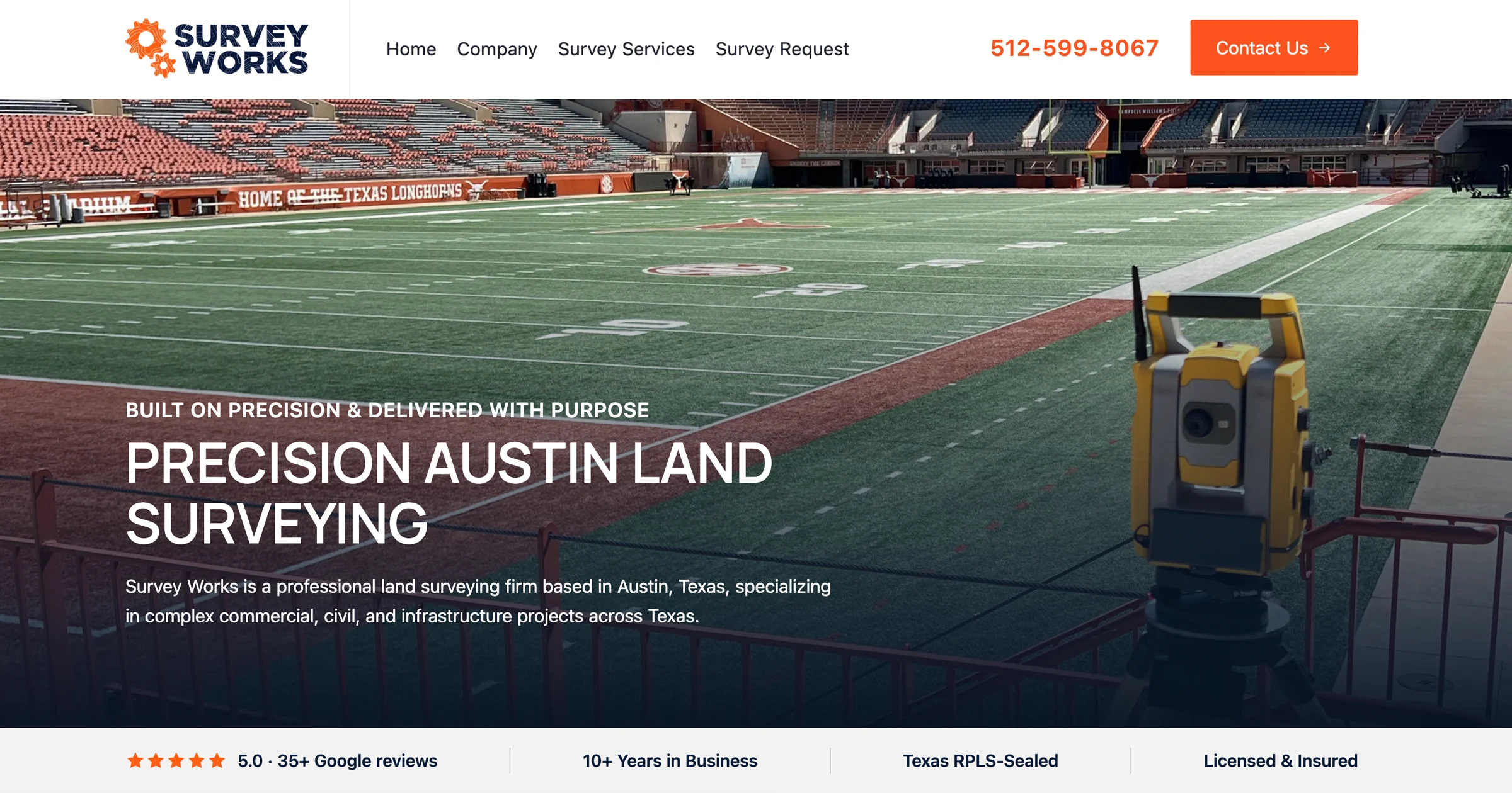 Land surveying SEO case study