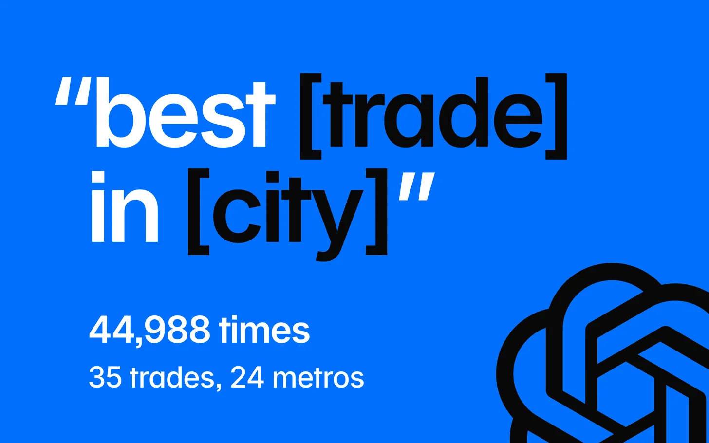 Study: 44,988 ChatGPT local answers across 35 home service trades and 24 metros