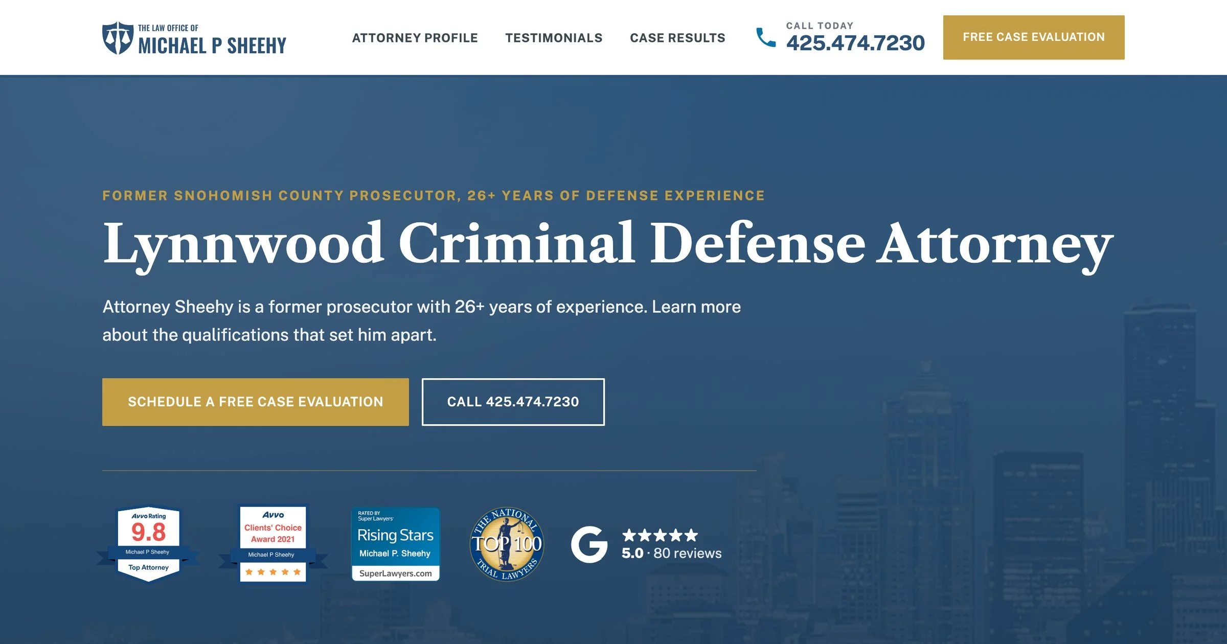 The Law Office of Michael P. Sheehy website