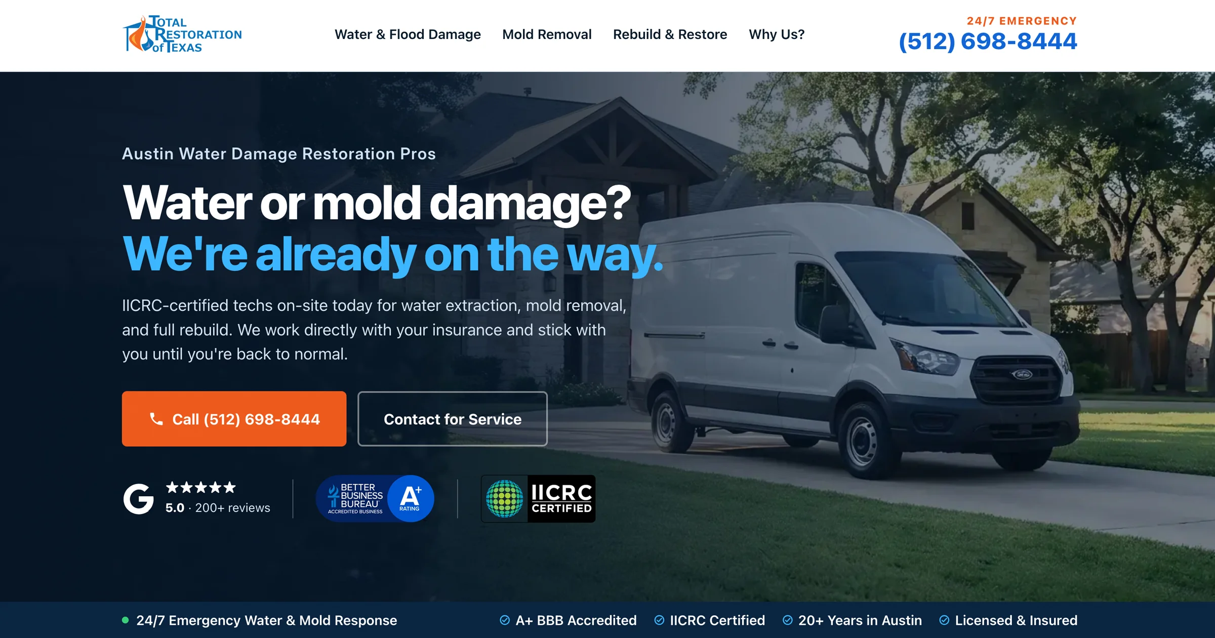 Water damage restoration SEO case study