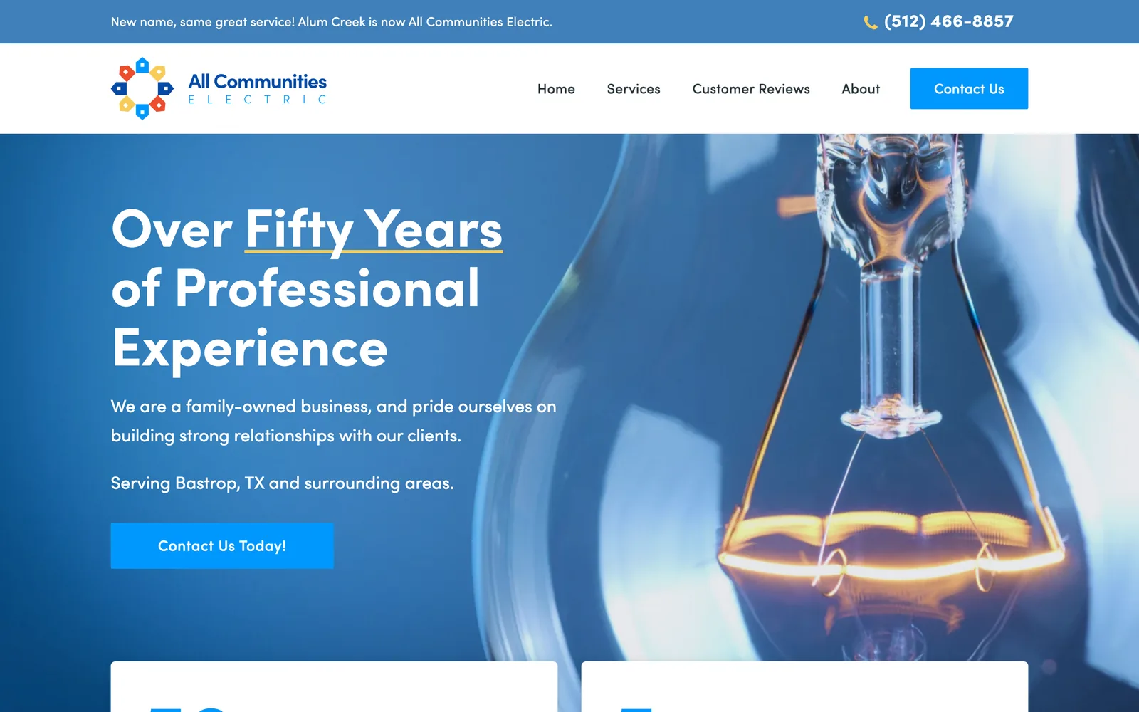 All Communities Electric homepage