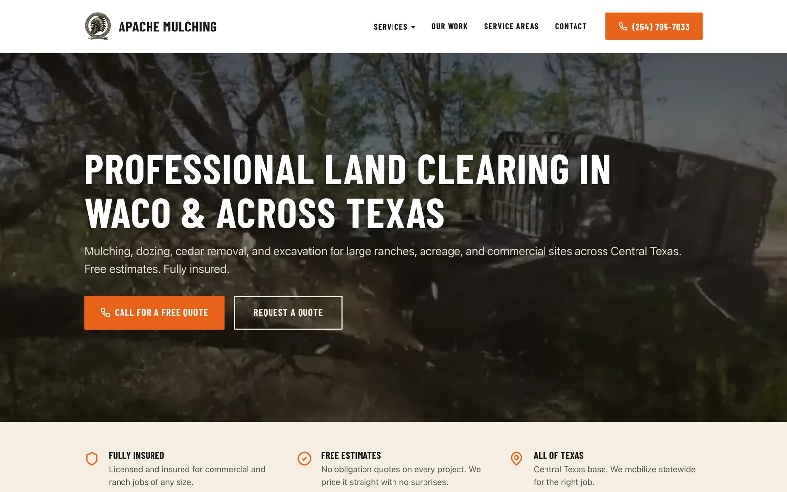 Apache Mulching homepage