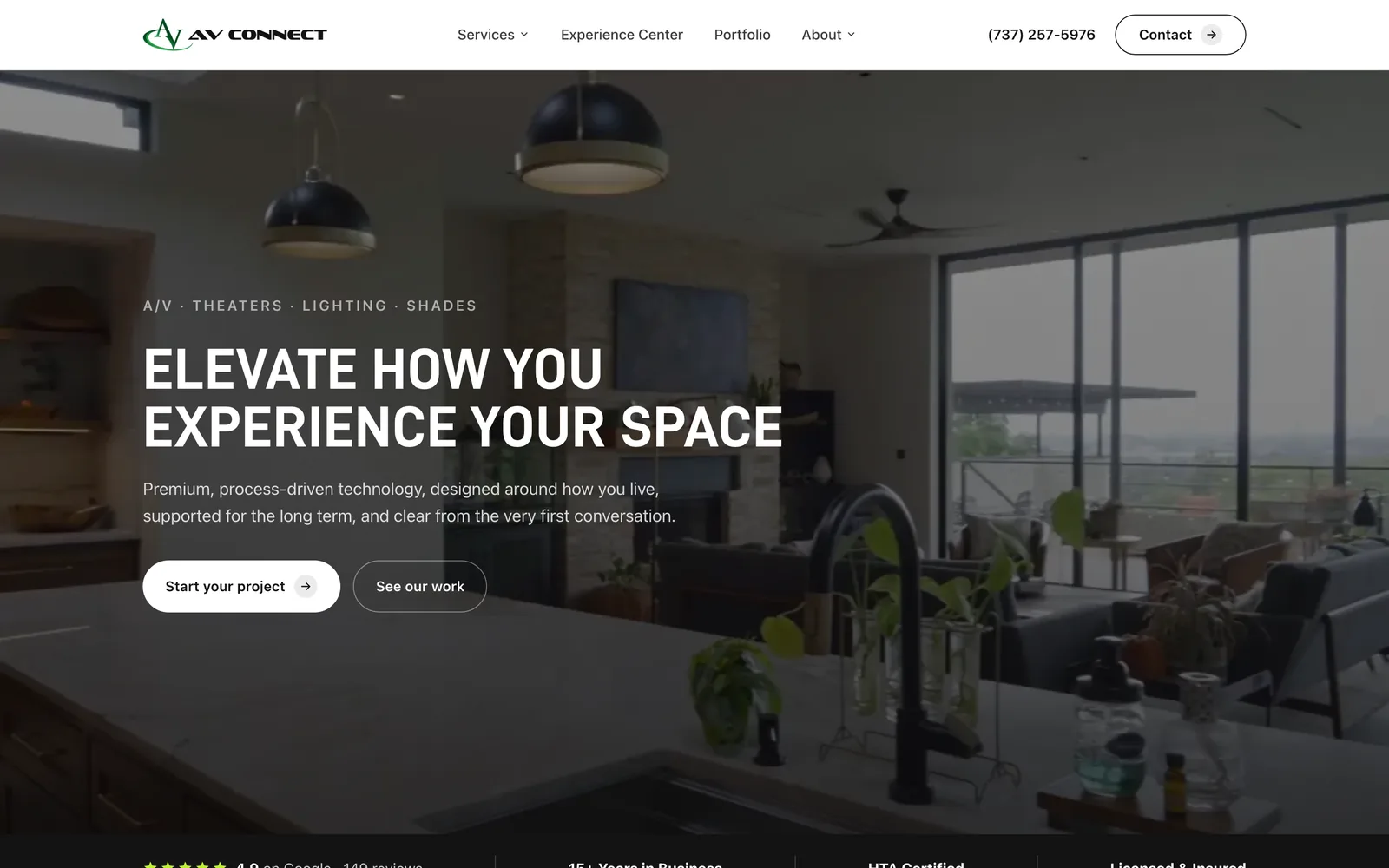 AV Connect homepage