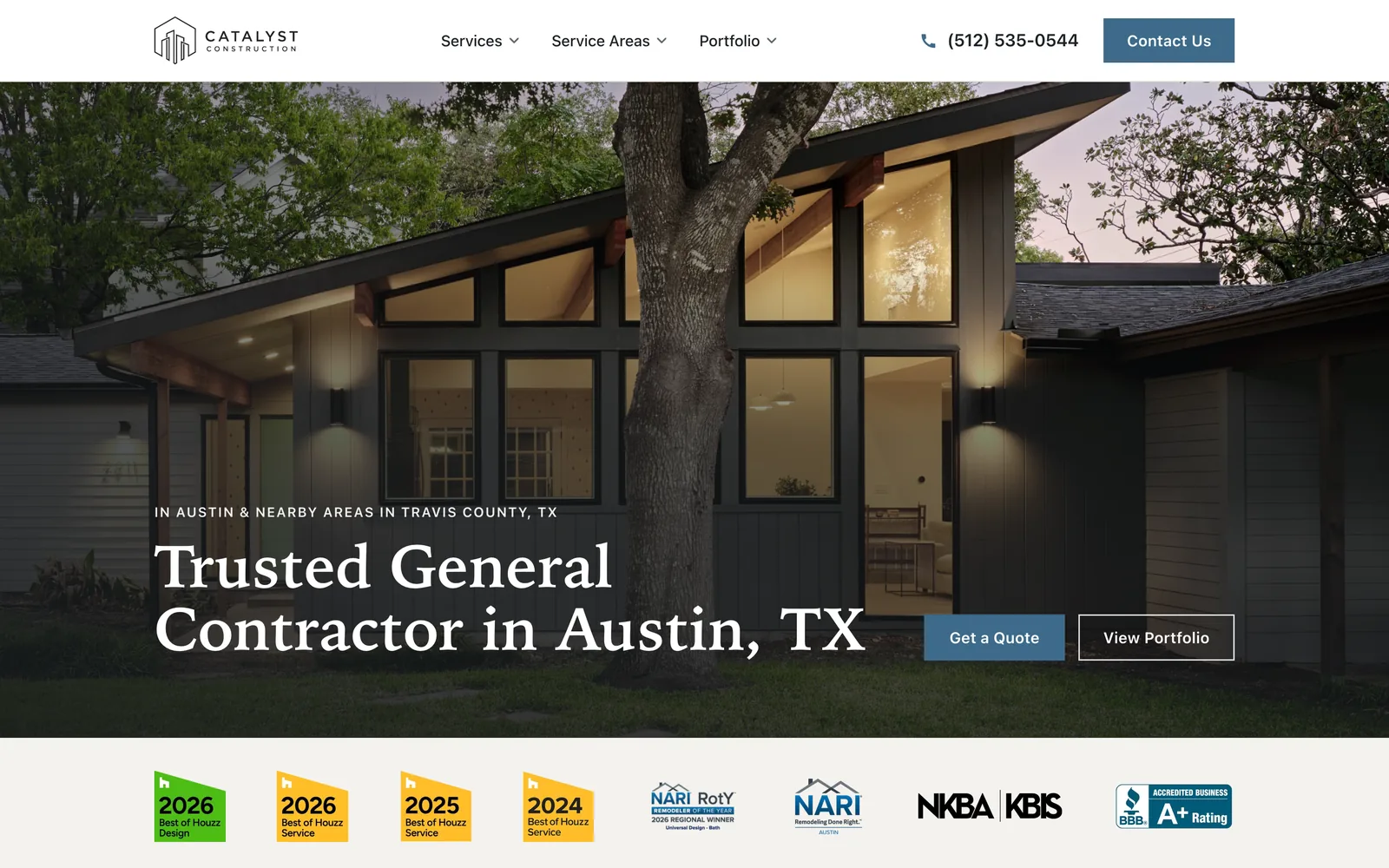 Catalyst Construction homepage