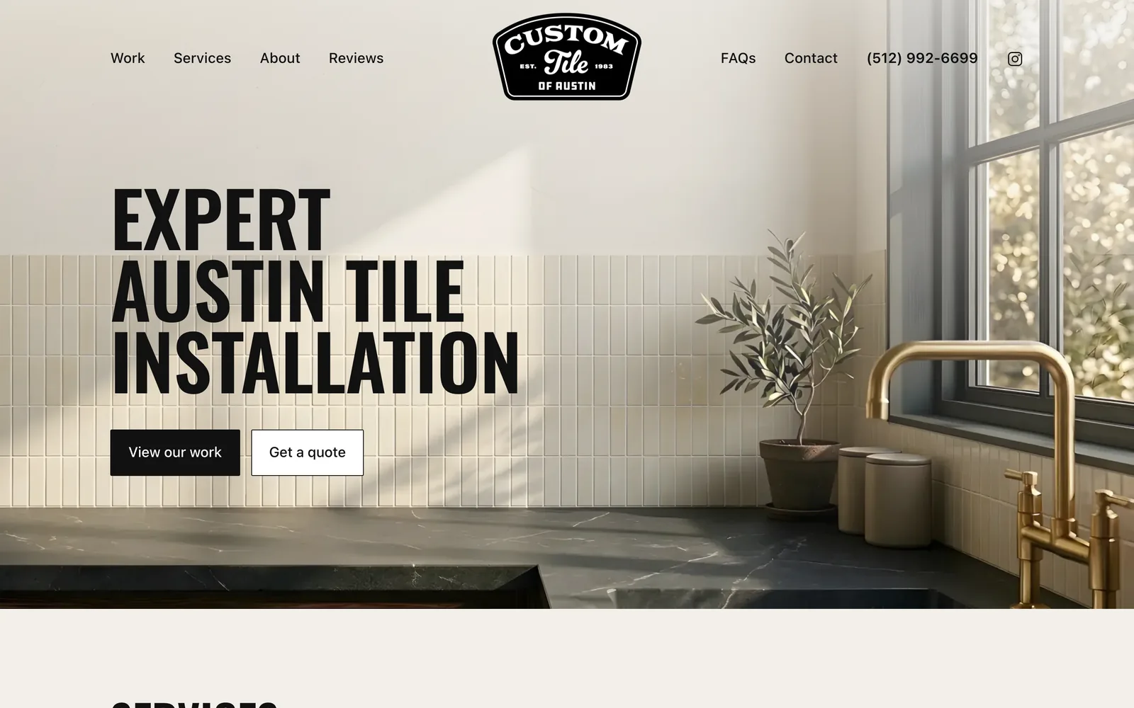 Custom Tile of Austin homepage
