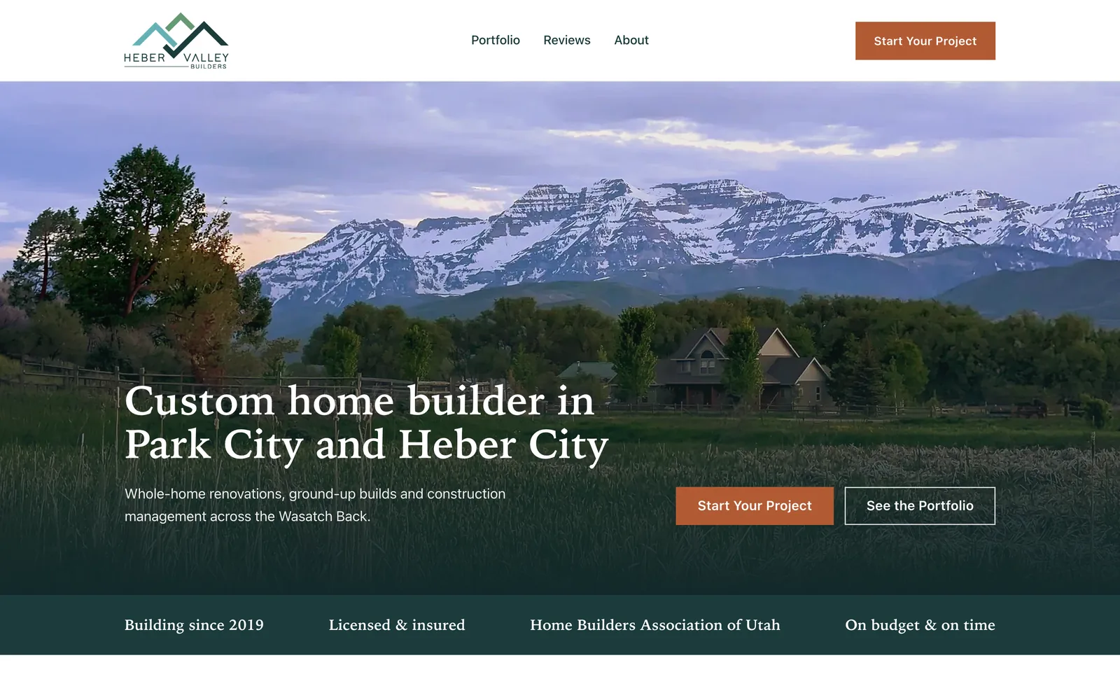 Heber Valley Builders homepage