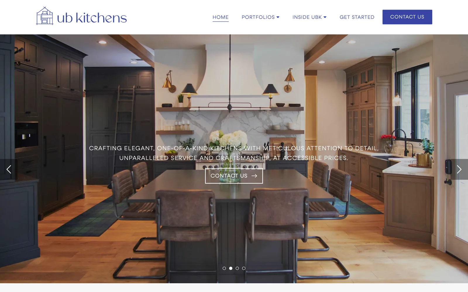 UB Kitchens homepage