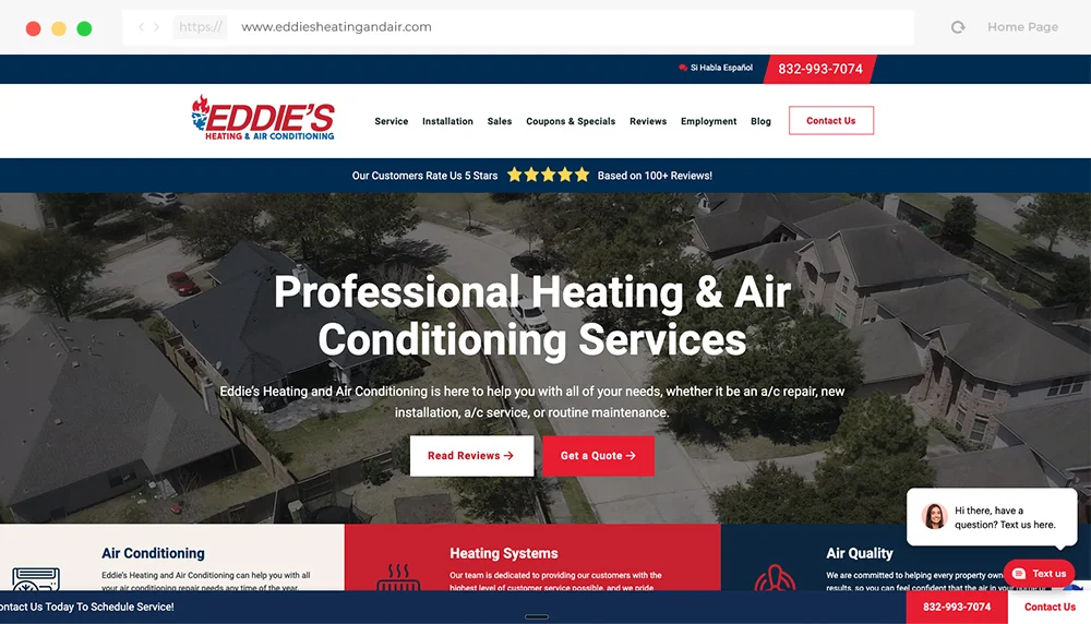 seo case study hvac company